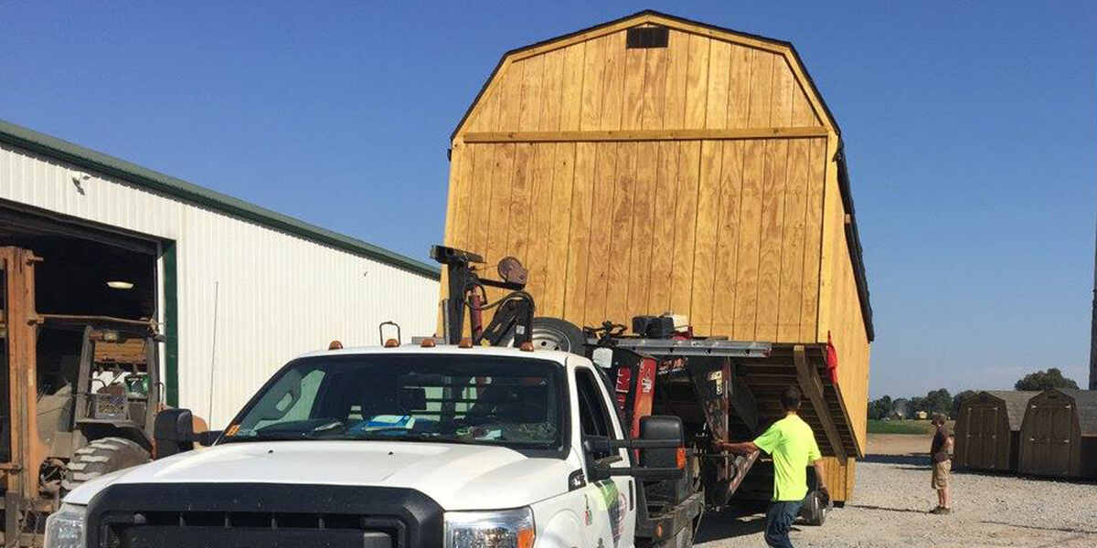 how to move a large storage shed