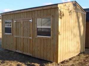 woodshop in a shed