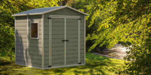 how to landscape a shed